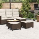 vidaXL 2 db barna polirattan kerti székek párnákkal 55x55x36 cm