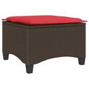 vidaXL 2 db barna polirattan kerti székek párnákkal 55x55x36 cm