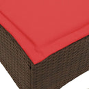 vidaXL 2 db barna polirattan kerti székek párnákkal 55x55x36 cm
