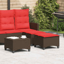 vidaXL 2 db barna polirattan kerti székek párnákkal 55x55x36 cm