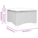 vidaXL 2 db szürke polirattan kerti székek párnákkal 55x55x36 cm