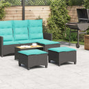 vidaXL 2 db fekete polirattan kerti székek párnákkal 55x55x36 cm