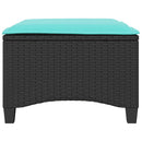 vidaXL 2 db fekete polirattan kerti székek párnákkal 55x55x36 cm