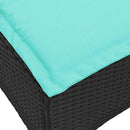 vidaXL 2 db fekete polirattan kerti székek párnákkal 55x55x36 cm