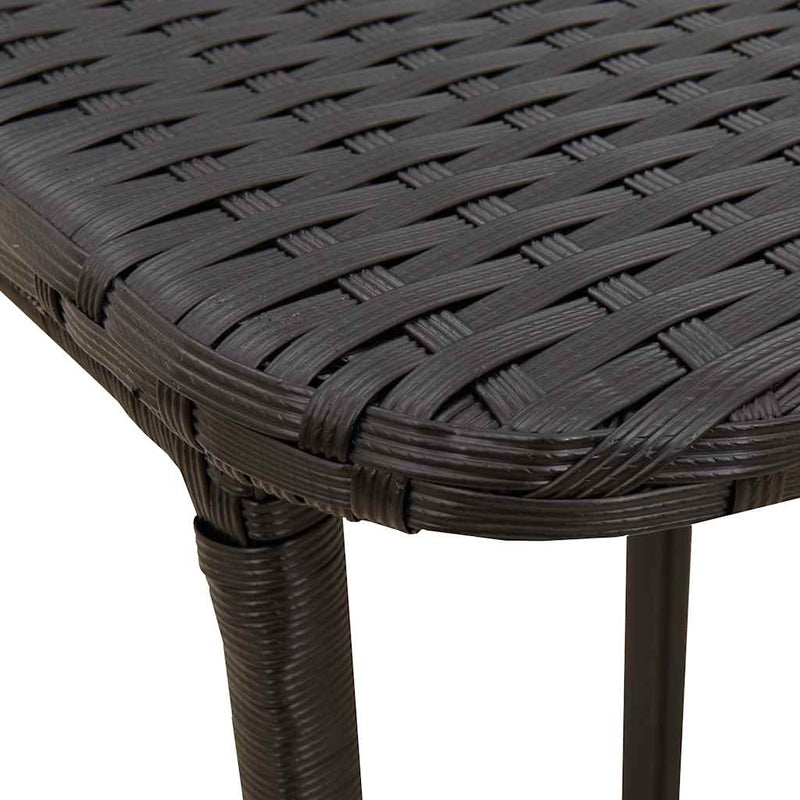 vidaXL fekete polyrattan összecsukható kerti asztal 90x51x75 cm