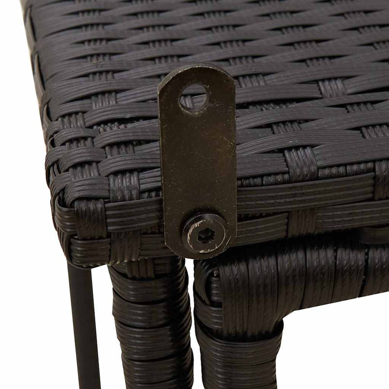 vidaXL fekete polyrattan összecsukható kerti asztal 90x51x75 cm