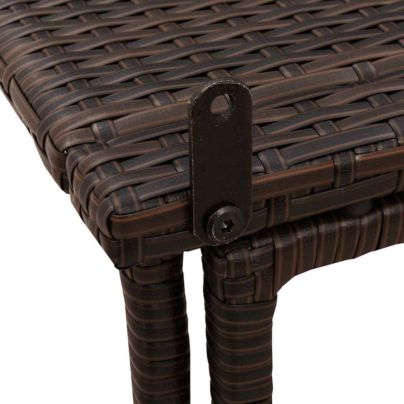 vidaXL barna polyrattan összecsukható kerti asztal 90x51x75 cm