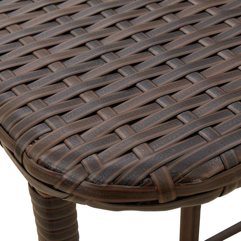 vidaXL barna polyrattan összecsukható kerti asztal 90x51x75 cm