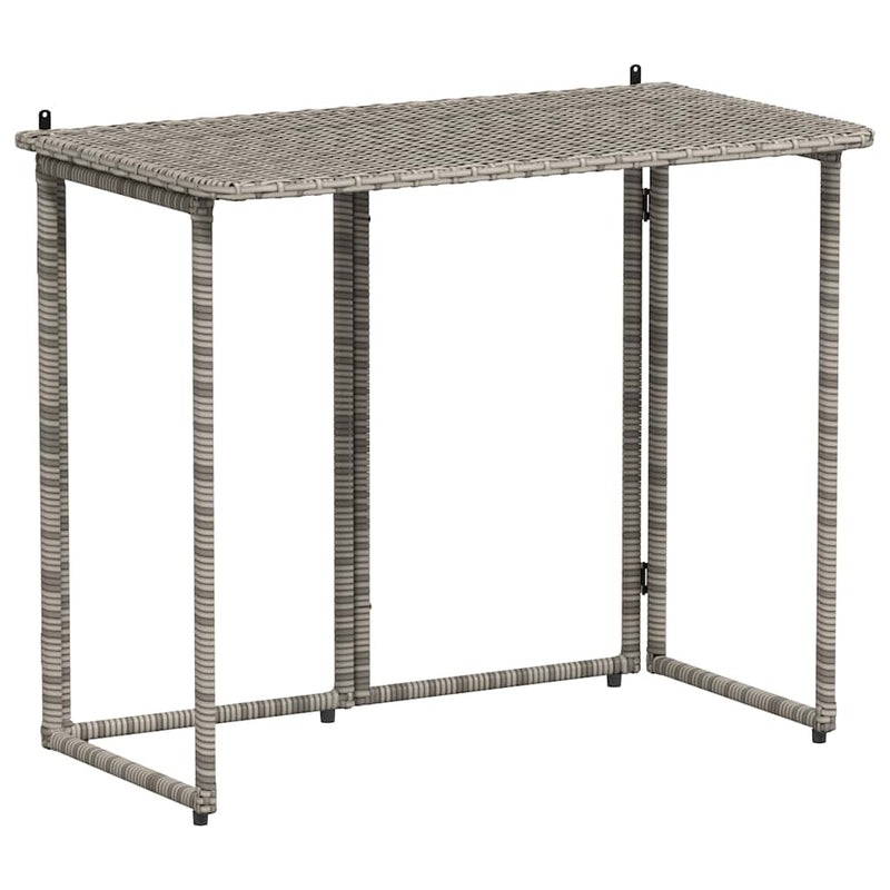 vidaXL szürke polyrattan összecsukható kerti asztal 90x51x75 cm