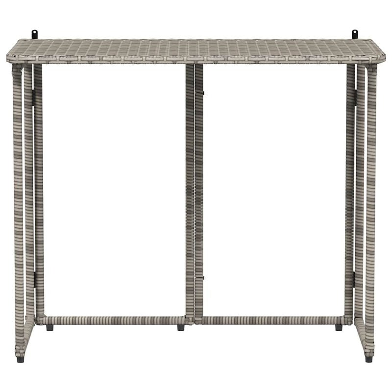 vidaXL szürke polyrattan összecsukható kerti asztal 90x51x75 cm