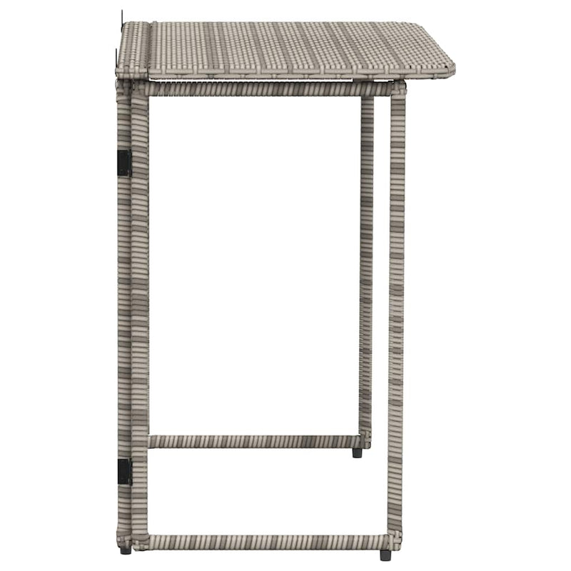 vidaXL szürke polyrattan összecsukható kerti asztal 90x51x75 cm