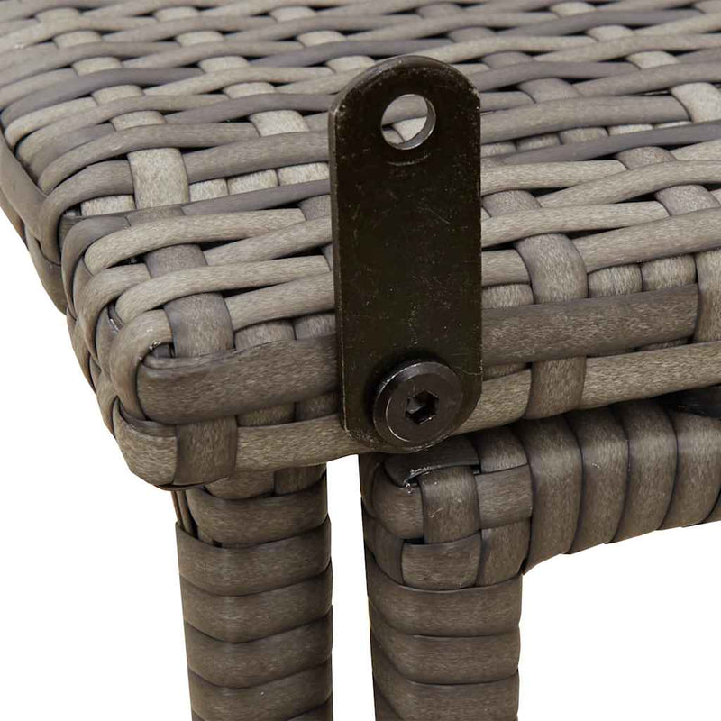 vidaXL szürke polyrattan összecsukható kerti asztal 90x51x75 cm