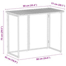 vidaXL bézs polyrattan összecsukható kerti asztal 90x51x75 cm