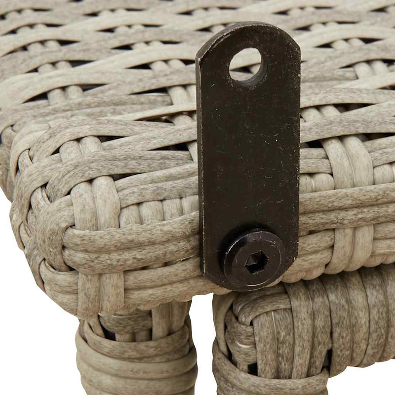 vidaXL világosszürke polyrattan összecsukható kerti asztal 90x51x75 cm