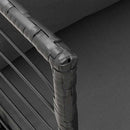 vidaXL fekete polyrattan kerti szék párnákkal