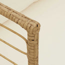 vidaXL természetes polyrattan kerti szék párnákkal