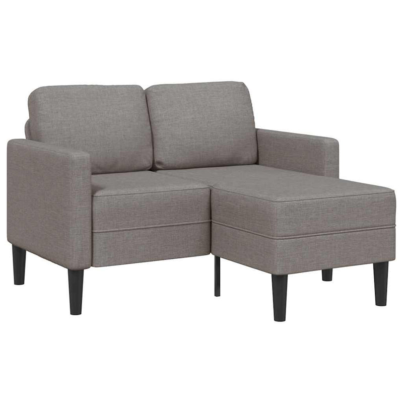 vidaXL tópszínű anyagból 2 üléses kanapé L-alakú kanapéval 125 cm