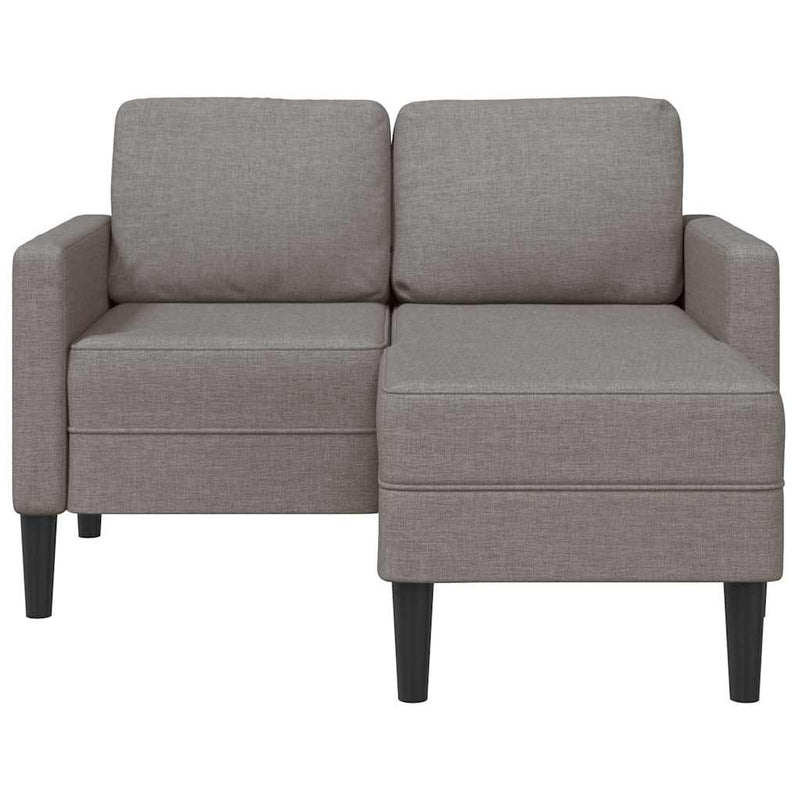vidaXL tópszínű anyagból 2 üléses kanapé L-alakú kanapéval 125 cm