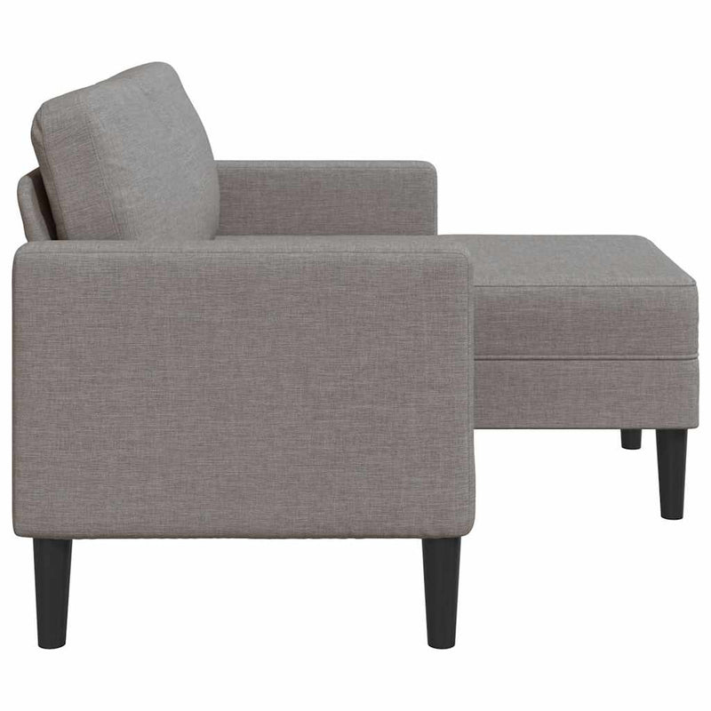 vidaXL tópszínű anyagból 2 üléses kanapé L-alakú kanapéval 125 cm