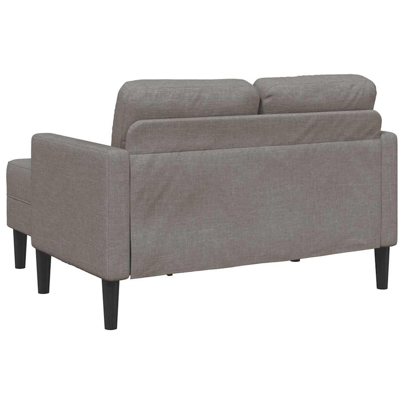 vidaXL tópszínű anyagból 2 üléses kanapé L-alakú kanapéval 125 cm
