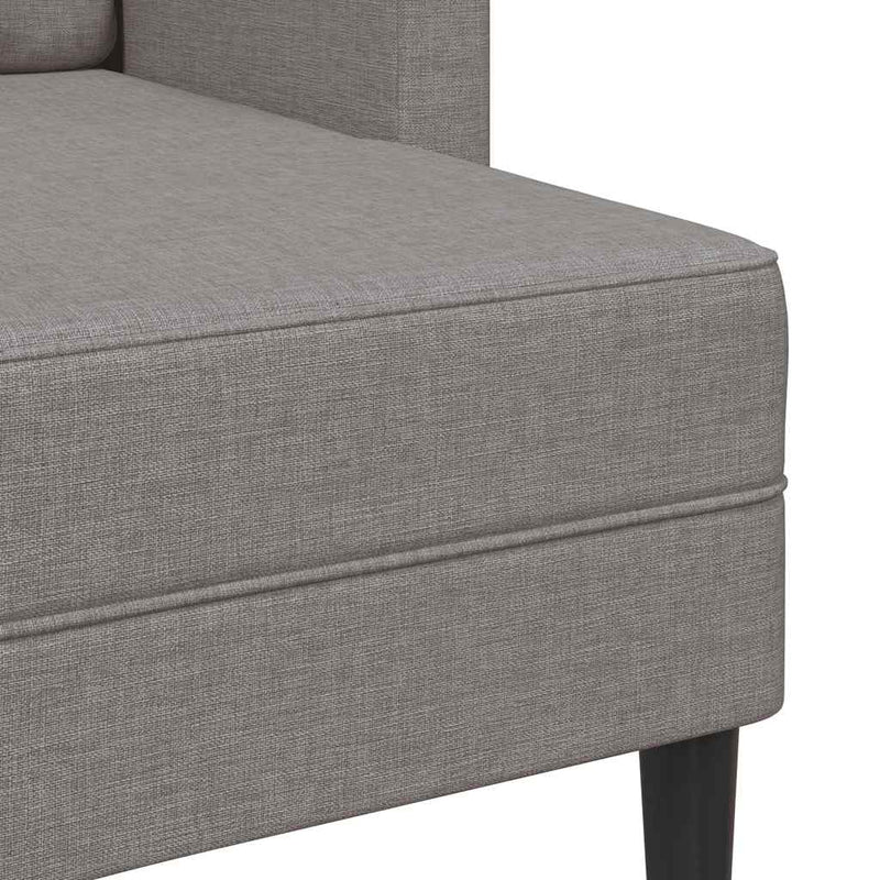 vidaXL tópszínű anyagból 2 üléses kanapé L-alakú kanapéval 125 cm