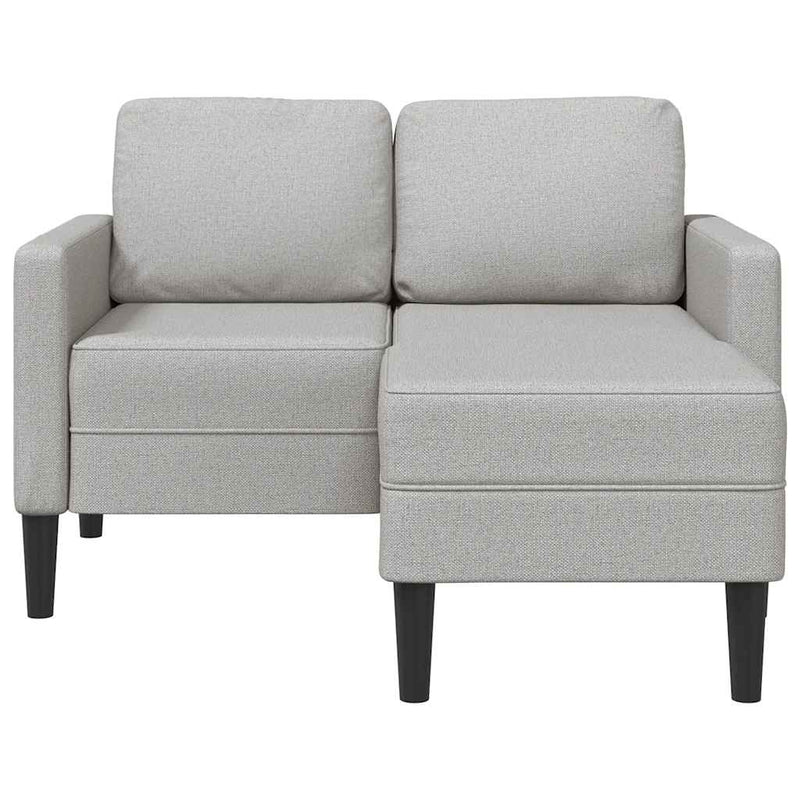 vidaXL felhőszürke anyagból 2 üléses kanapé L-alakú kanapéval 125 cm