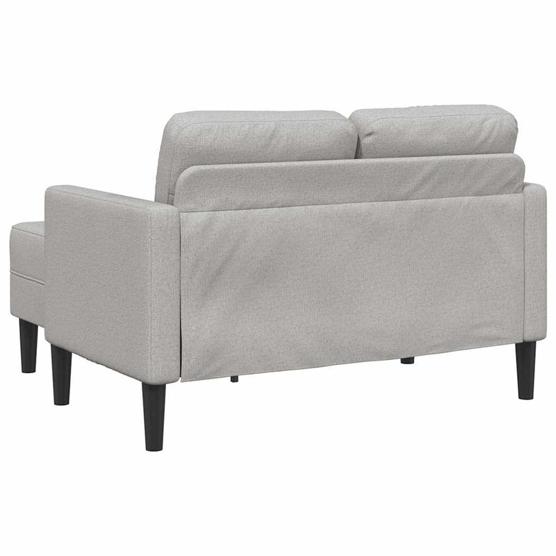 vidaXL felhőszürke anyagból 2 üléses kanapé L-alakú kanapéval 125 cm