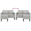 vidaXL felhőszürke anyagból 2 üléses kanapé L-alakú kanapéval 125 cm