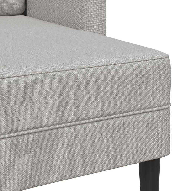vidaXL felhőszürke anyagból 2 üléses kanapé L-alakú kanapéval 125 cm