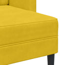 vidaXL sárga bársony 2 üléses kanapé L-alakú kanapéval 125 cm