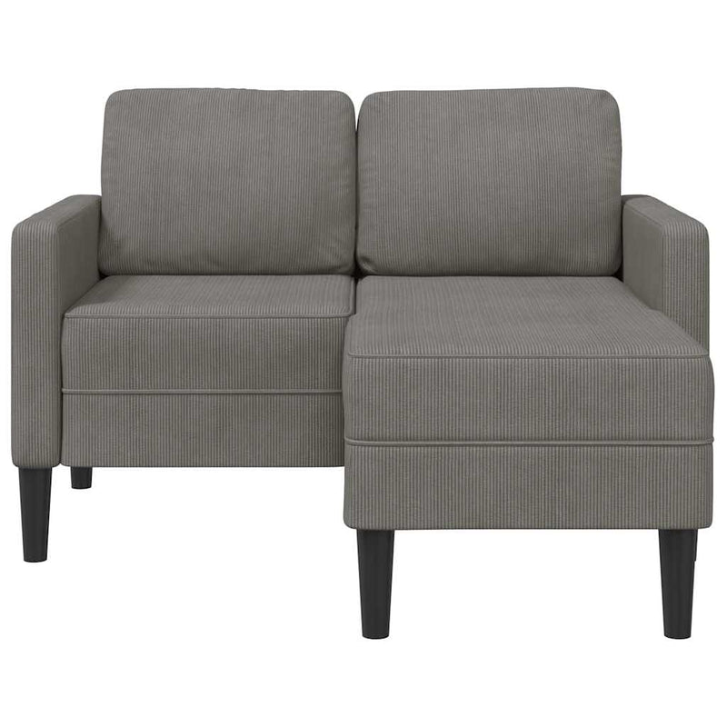 vidaXL világosszürke vászon 2 üléses kanapé L-alakú kanapéval 125 cm
