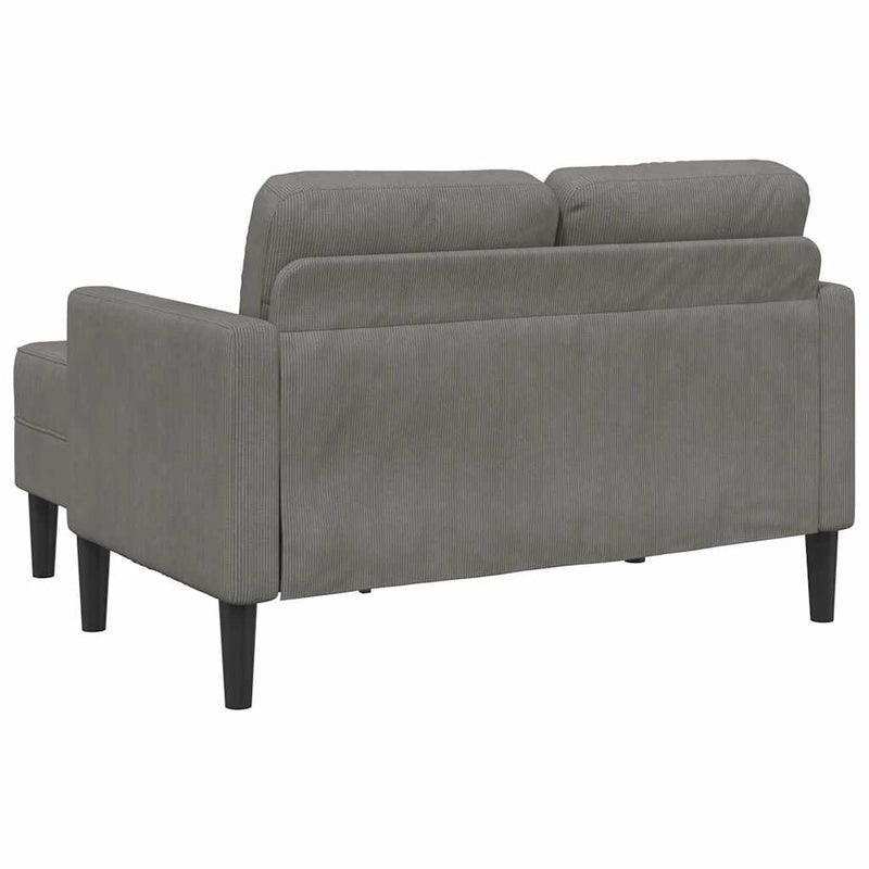 vidaXL világosszürke vászon 2 üléses kanapé L-alakú kanapéval 125 cm