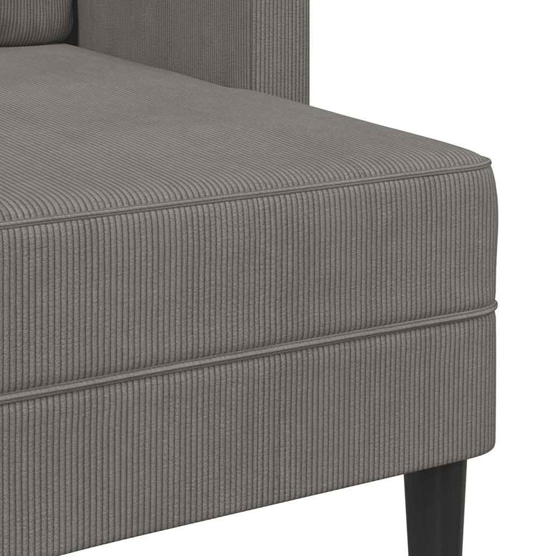 vidaXL világosszürke vászon 2 üléses kanapé L-alakú kanapéval 125 cm