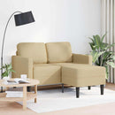vidaXL szürke-zöld vászon 2 üléses kanapé L-alakú kanapéval 125 cm