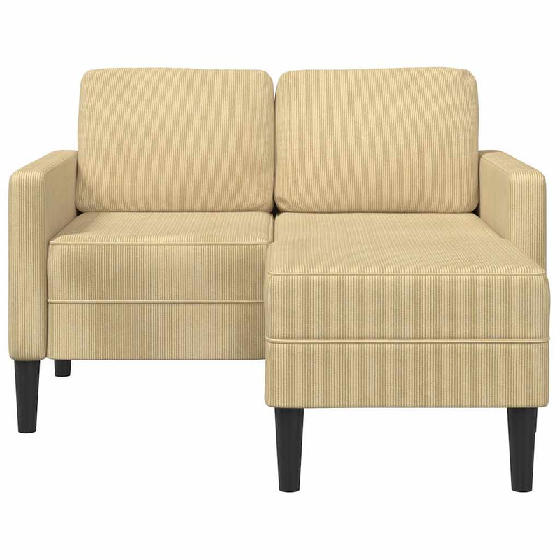 vidaXL szürke-zöld vászon 2 üléses kanapé L-alakú kanapéval 125 cm