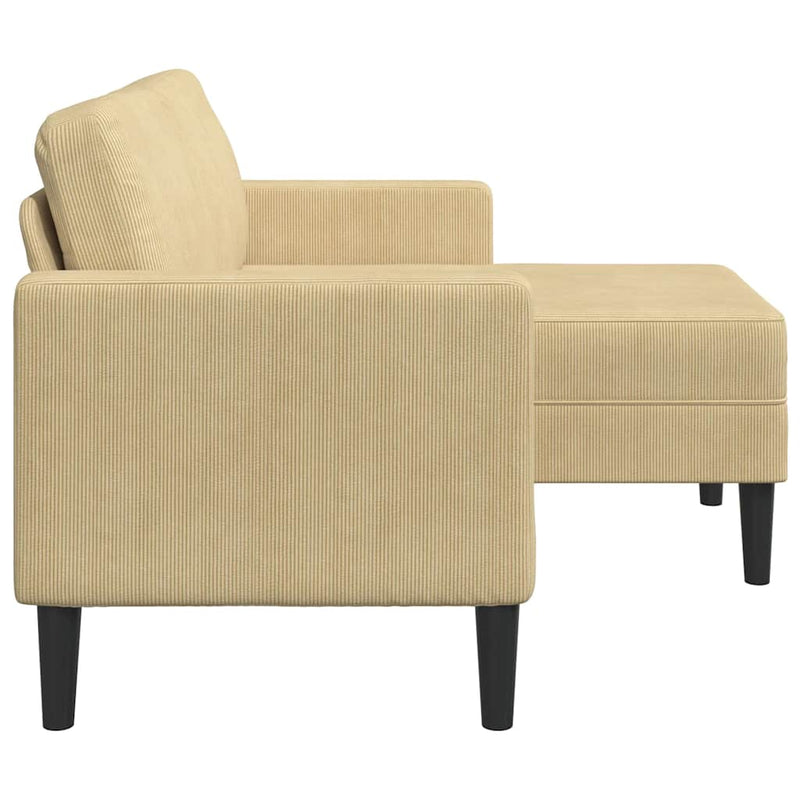 vidaXL szürke-zöld vászon 2 üléses kanapé L-alakú kanapéval 125 cm