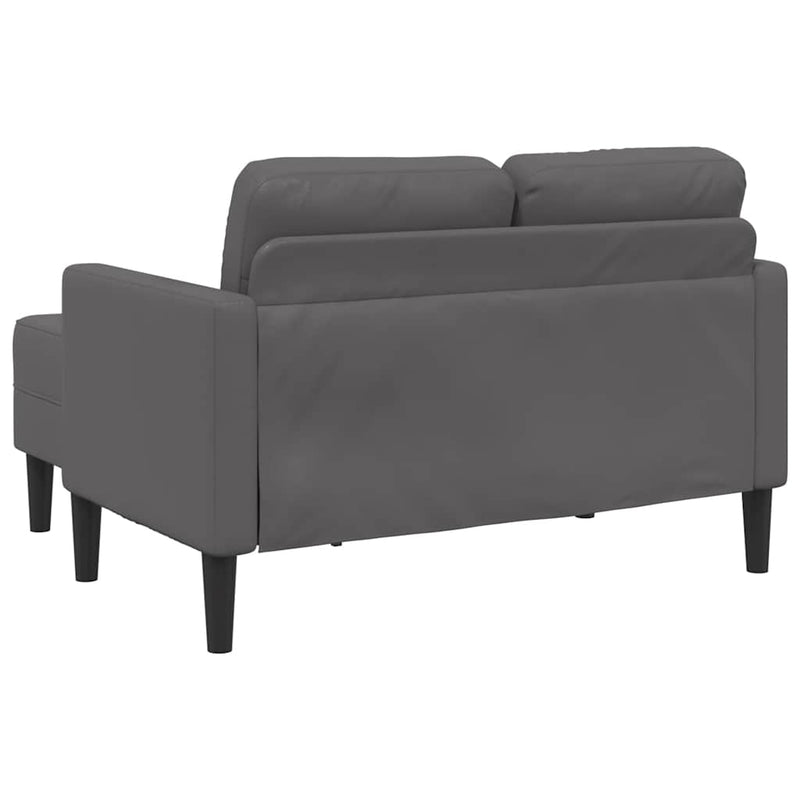 vidaXL szürke műbőr 2 üléses kanapé L-alakú kanapéval 125 cm