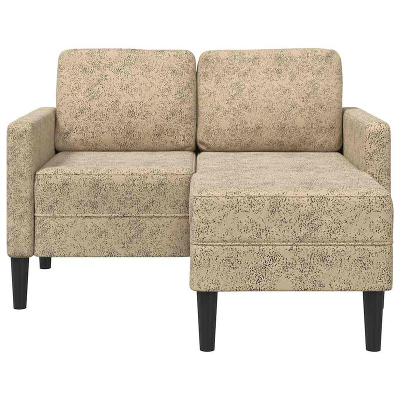vidaXL világosszürke műbőr 2 üléses kanapé L-alakú kanapéval 125 cm