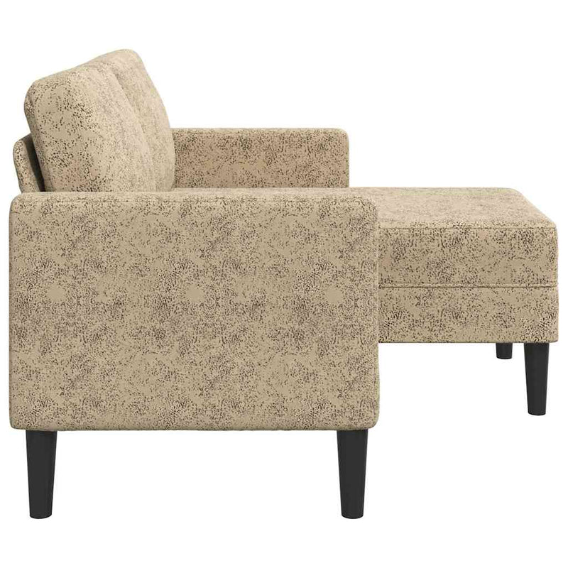 vidaXL világosszürke műbőr 2 üléses kanapé L-alakú kanapéval 125 cm