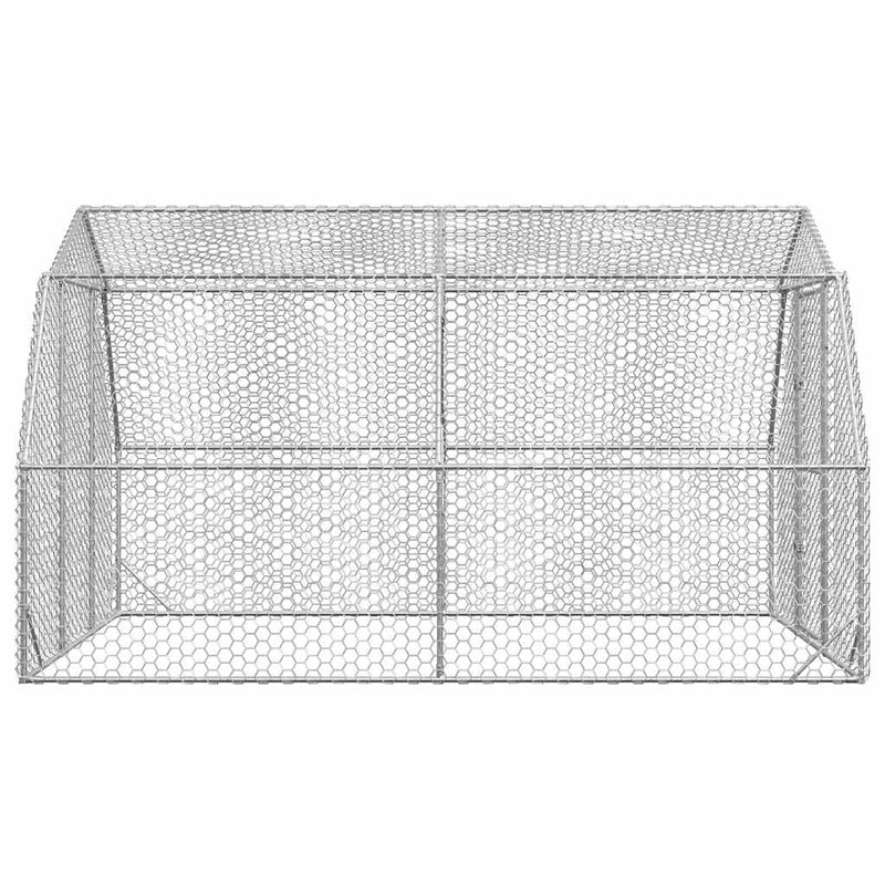 vidaXL Csirkefuttató 2,5x4x2,25 m horganyzott acél