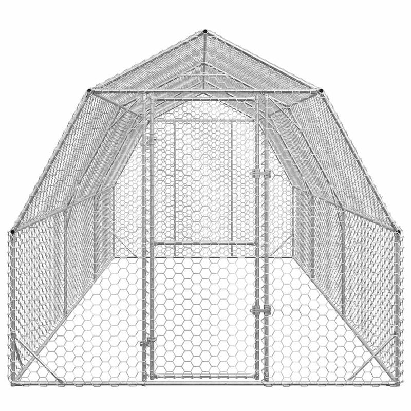 vidaXL Csirkefuttató 2,5x6x2,25 m horganyzott acél