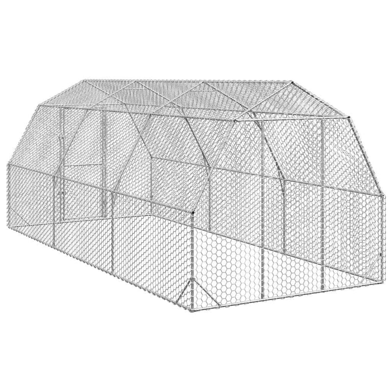 vidaXL Csirkefuttató 2,5x6x2,25 m horganyzott acél