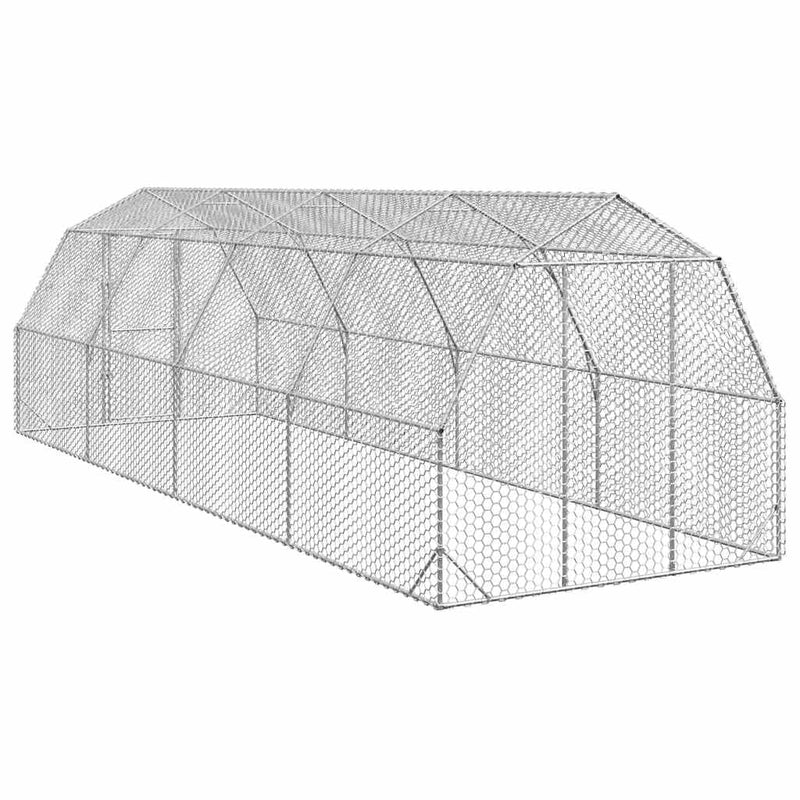 vidaXL Csirkefuttató 2,5x8x2,25 m horganyzott acél