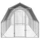 vidaXL Csirkekifutó tetővel 2,5x6x2,25 m horganyzott acél