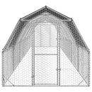 vidaXL Csirkekifutó tetővel 2,5x12x2,25 m horganyzott acél