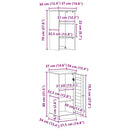 vidaXL Fürdőszoba bútor szett VIGO Barna és Méz barna 37 x 34 x 150 cm