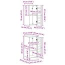 vidaXL Fürdőszoba bútor szett VIGO 2 pcs antik fehér 37 x 34 x 80 cm