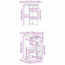 vidaXL Fürdőszoba bútor szett fiókkal VIGO 2 pcs Barna és Méz barna