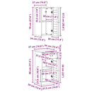 vidaXL Fürdőszoba bútor szett fiókkal VIGO 2 pcs Barna és Méz barna