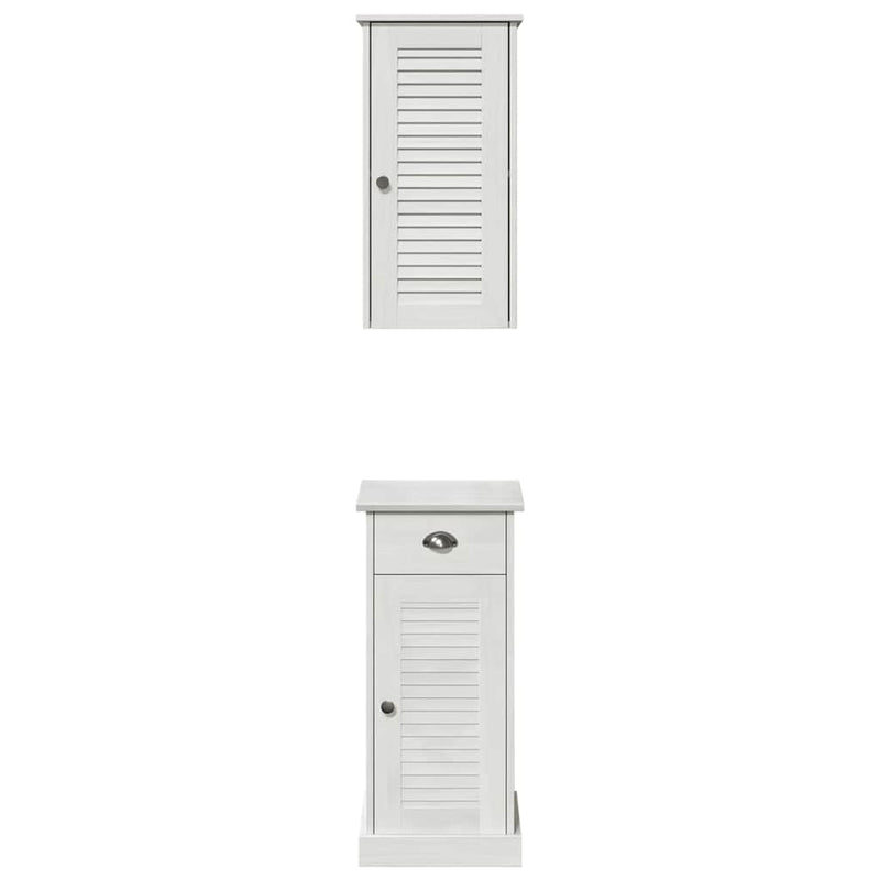 vidaXL Fürdőszoba bútor szett fiókkal VIGO 2 pcs Barna és fehér